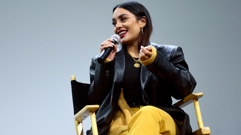 Vanessa Hudgens speaking at an event