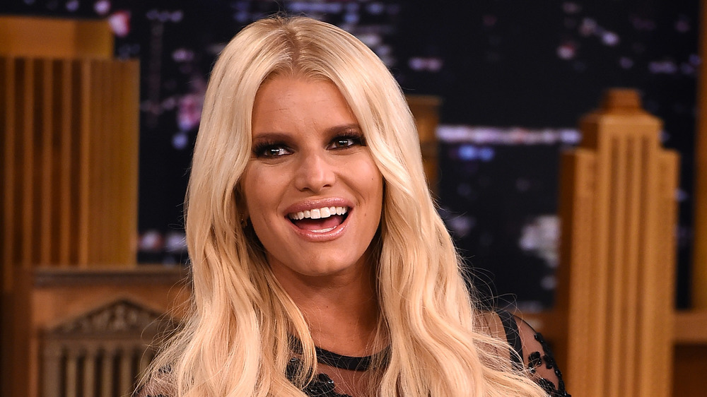 Jessica Simpson on a talk show 