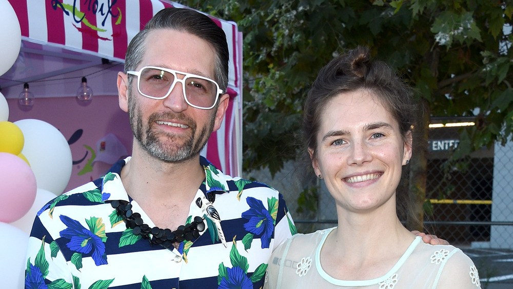 Amanda Knox and Christopher Robinson party