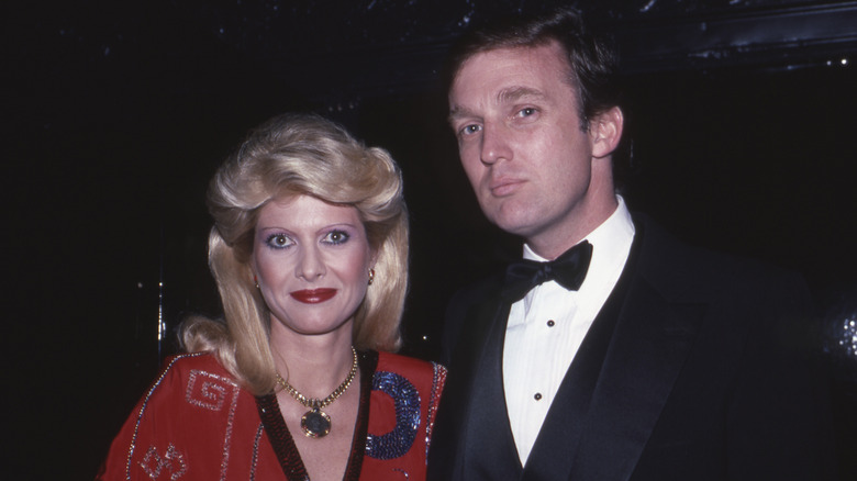 Ivana and Donald Trump at a party.