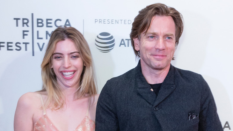 Ewan McGregor and his daughter Clara pose on the red carpet