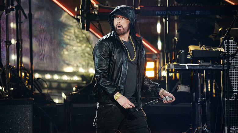 Eminem performing