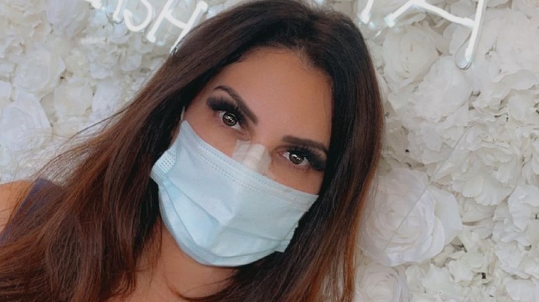 Jennifer Aydin wearing a mask