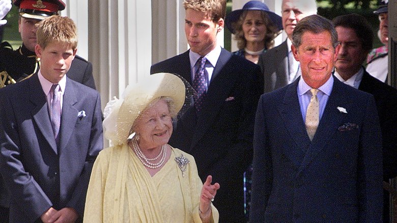 Prince Harry, the Queen Mother, Prince William, Prince Charles