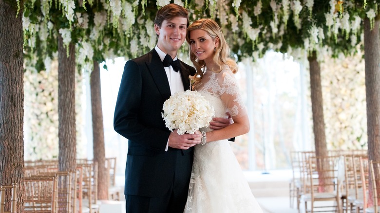 Jared Kushner and Ivanka Trump on their wedding day