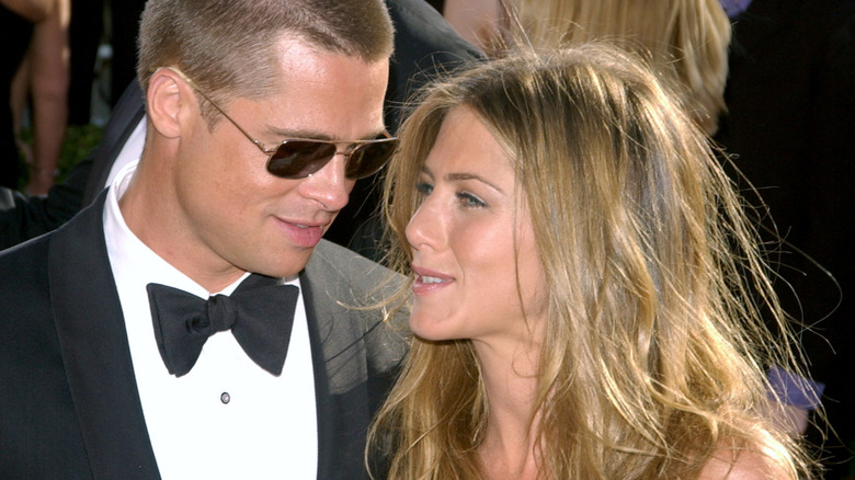 Brad Pitt and Jennifer Aniston on the red carpet 