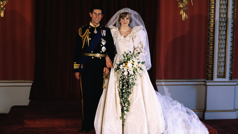 Prince Charles and Princess Diana on their wedding day