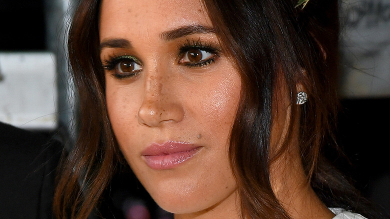 Meghan Markle looking into the distance