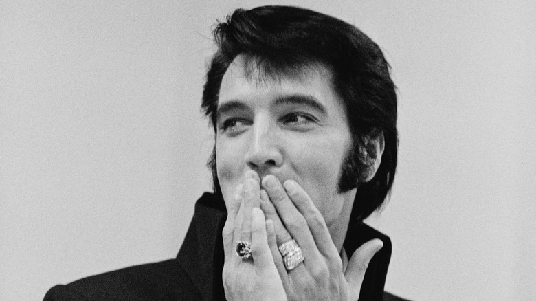 Elvis Presley with sideburns