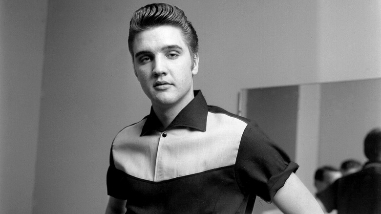 Elvis Presley in a t-shirt