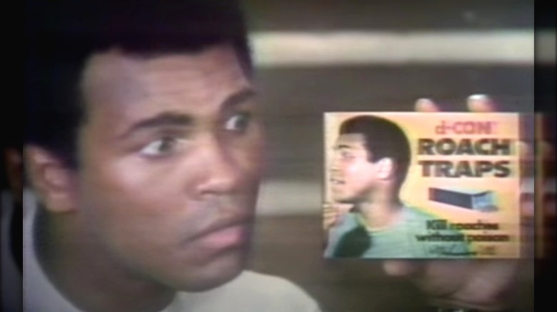 Muhammad Ali in roach trap ad