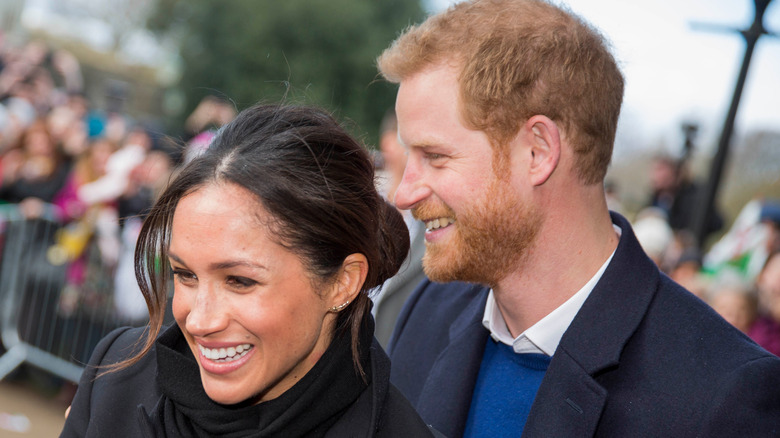 Meghan Markle and Prince Harry smiling