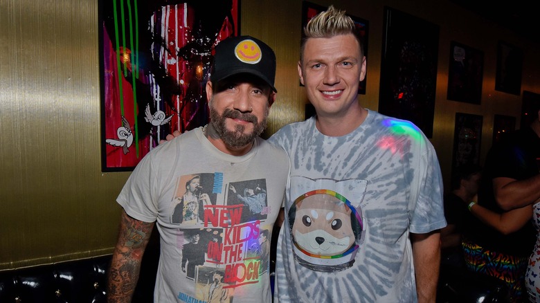 AJ McLean and Nick Carter smiling