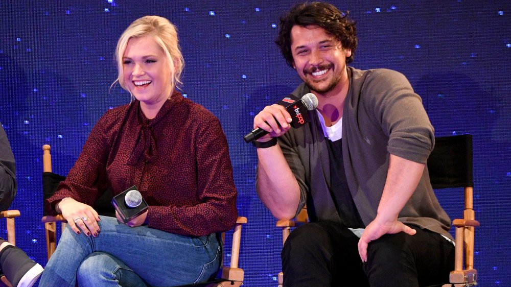 Eliza Taylor and Bob Morley