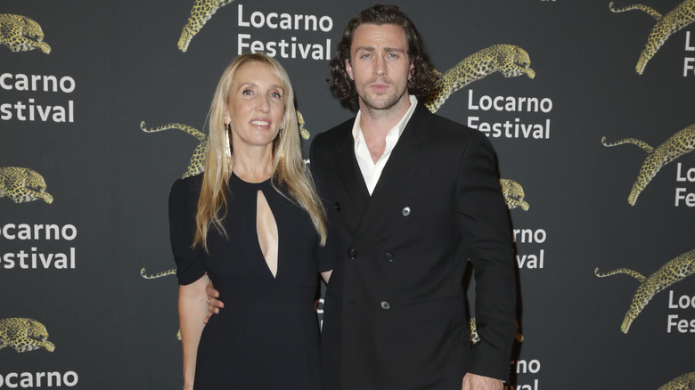 Aaron and Sam Taylor-Johnson smiling