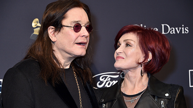 Ozzy and Sharon Osbourne photographed at an event