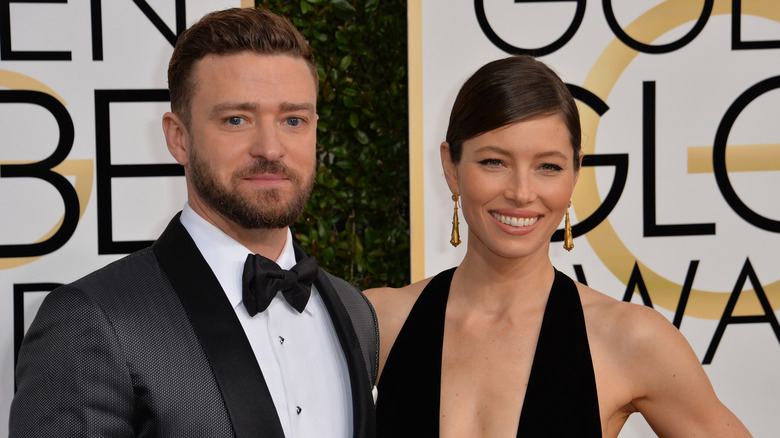 Justin Timberlake and Jessica Biel at event 