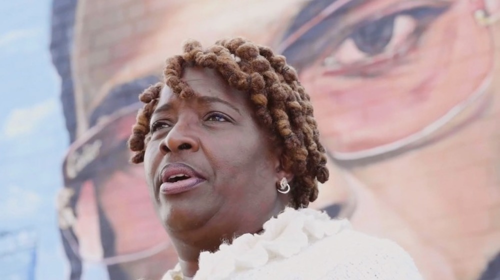 Pop Smoke's mother Audrey Jackson in an anti-gun violence PSA