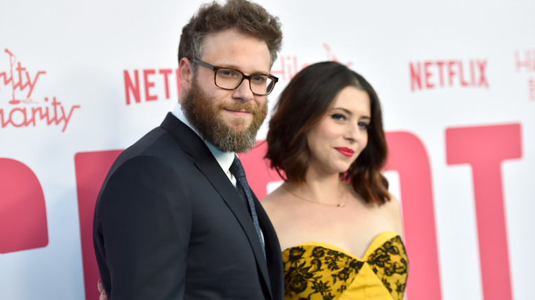 Seth Rogen and Lauren Miller Rogen attend the 6th Annual Hilarity For Charity in 2018