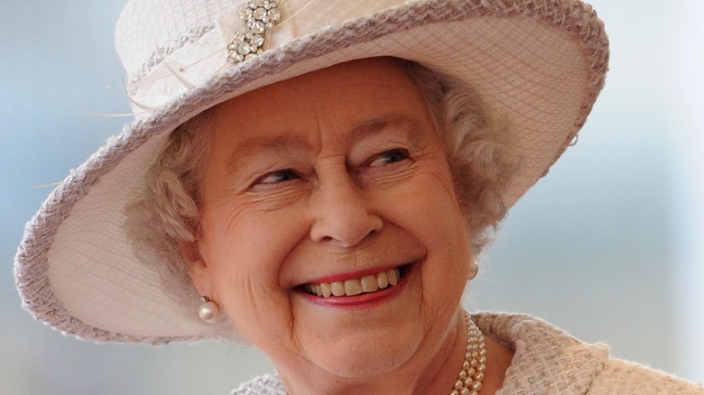 the queen smiling