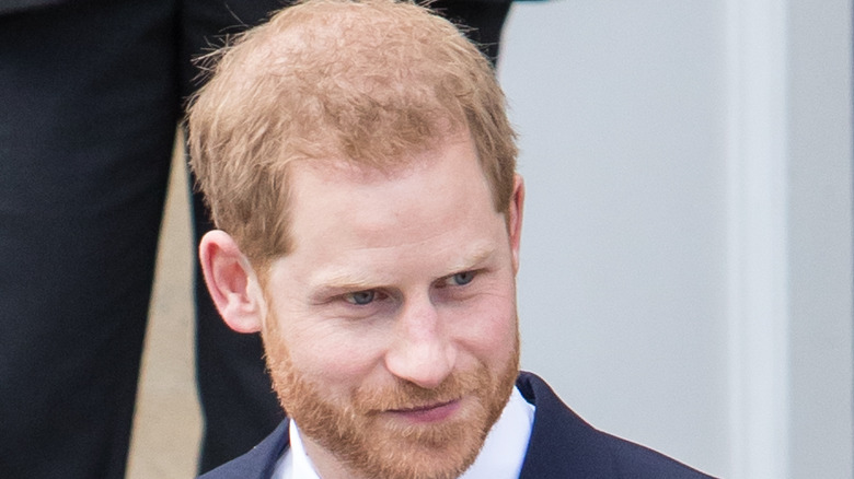 Prince Harry looking away