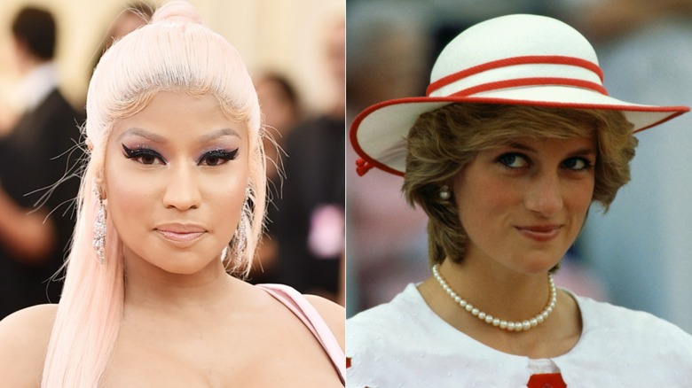 Nicki Minaj smiling; Princess Diana smiling