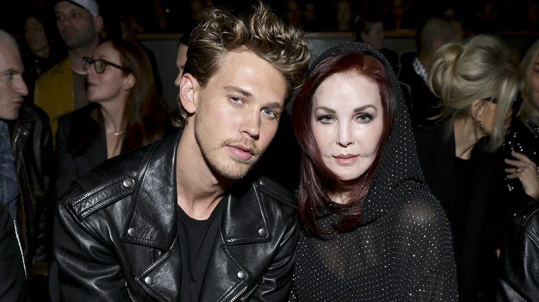 Austin Butler and Priscilla Presley posing together