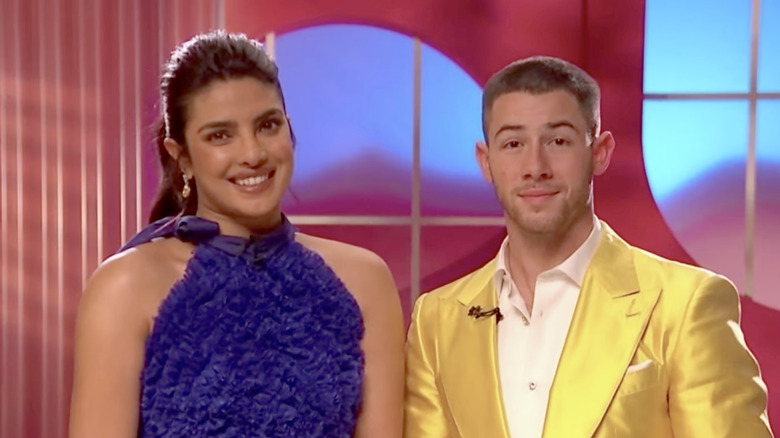 Priyanka Chopra and Nick Jonas smiling