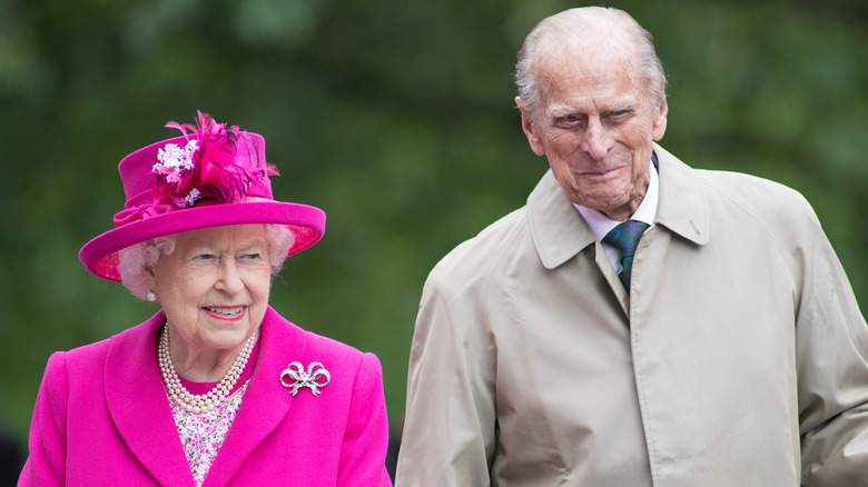 Queen Elizabeth II and Prince Philip smiling