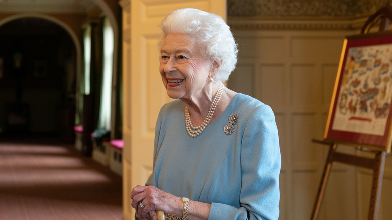 Queen Elizabeth during her engagement