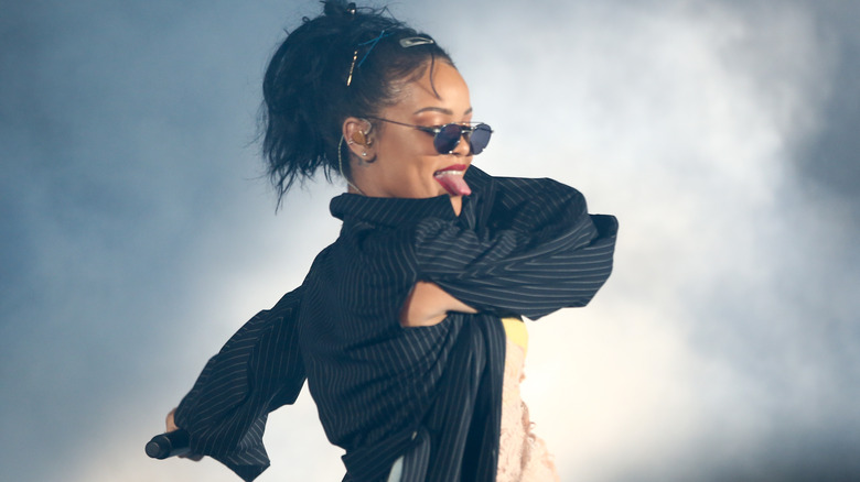 Rihanna performing on stage