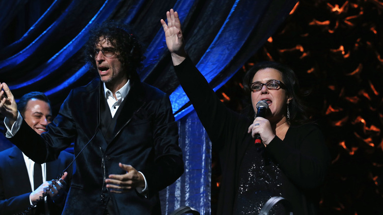 Howard Stern and Rosie O'Donnell speaking