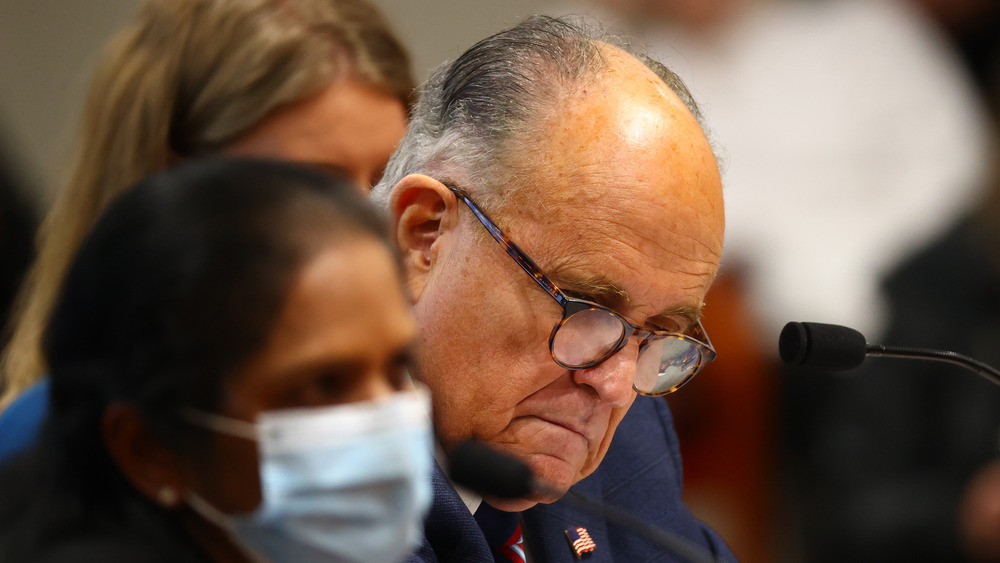 Rudy Giuliani at a hearing about election fraud on December 2 2020