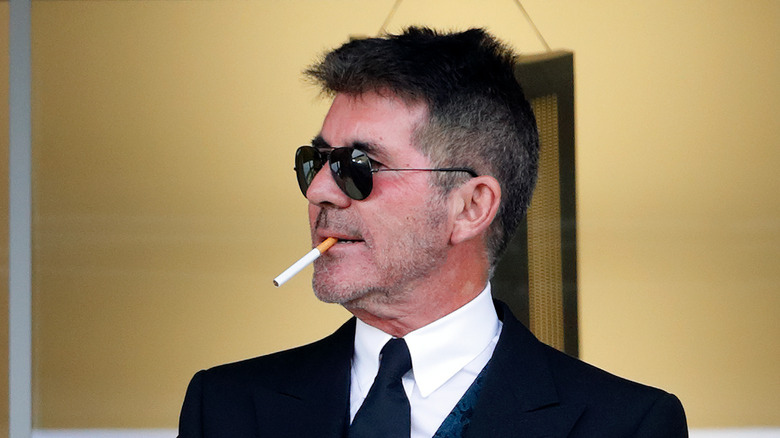 Simon Cowell with cigarette