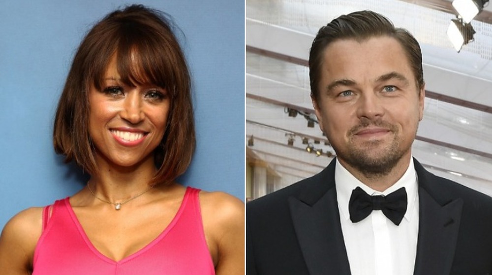 Stacey Dash and Leonardo DiCaprio split image