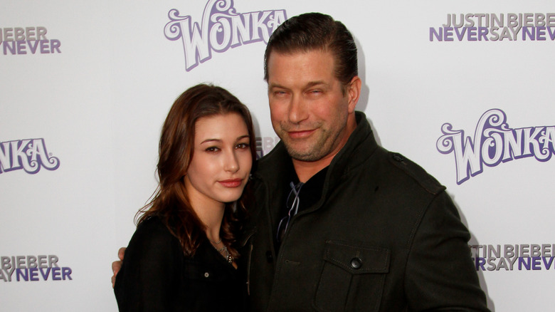 Stephen Baldwin and Hailey Baldwin posing