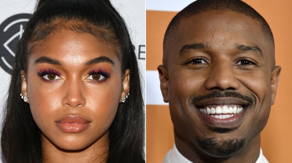 Lori Harvey staring, Michael B. Jordan smiling