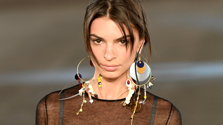 Emily Ratajkowski walks the runway