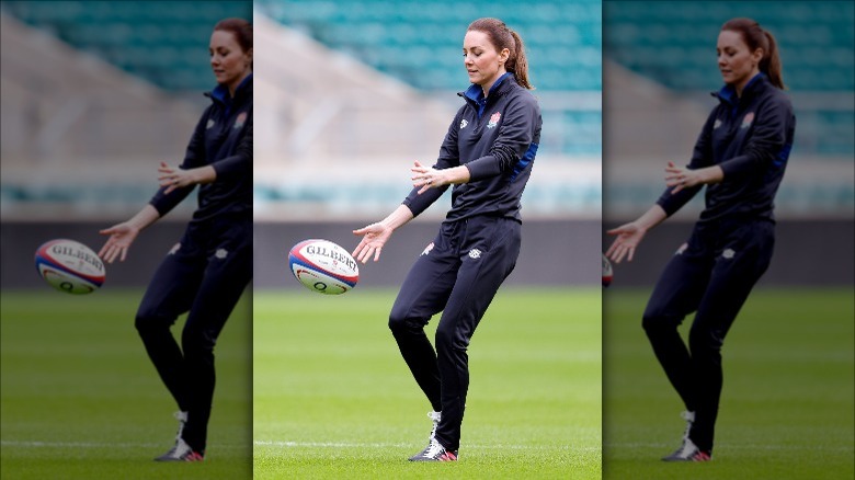 Kate Middleton on the field