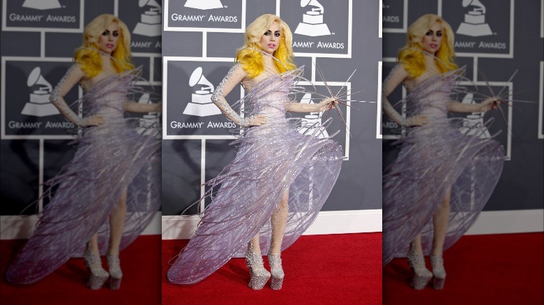 Lady Gaga in platform shoes