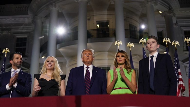 The Trumps - Donald, Melania, Barron, Tiffany and Donald Jr.