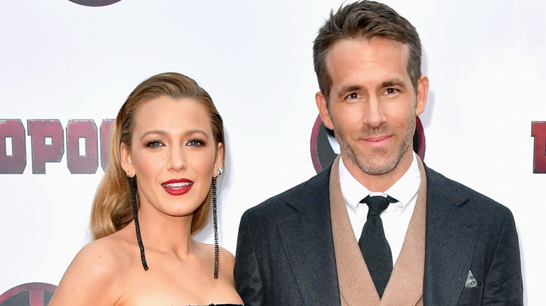 Blake Lively and Ryan Reynolds smiling