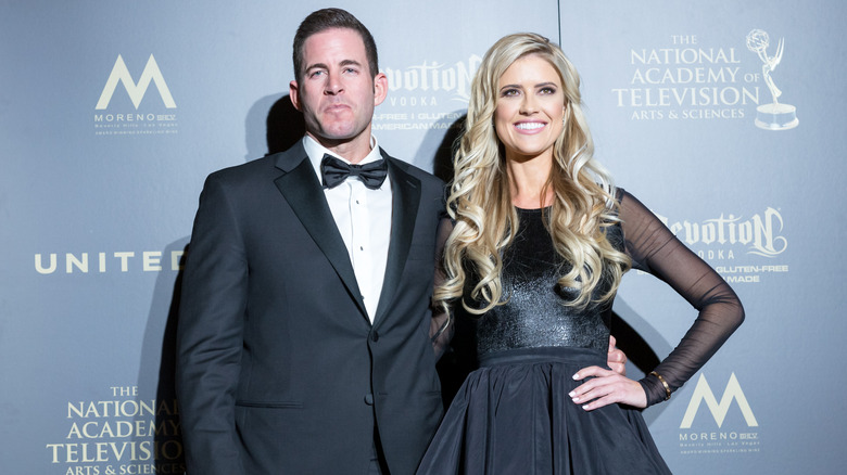 Tarek El Mouss and Christina Hall pose 