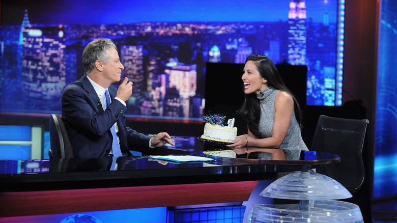 Olivia Munn returns to "The Daily Show" for Jon Stewart's final episode on the series