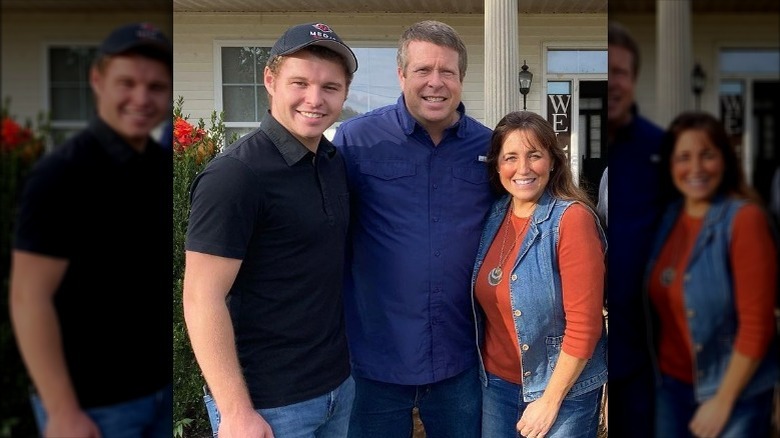 Jeremiah, Jim Bob, and Michelle Duggar smiling