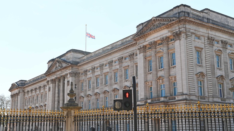  The Union Flag seen flying at half-mast