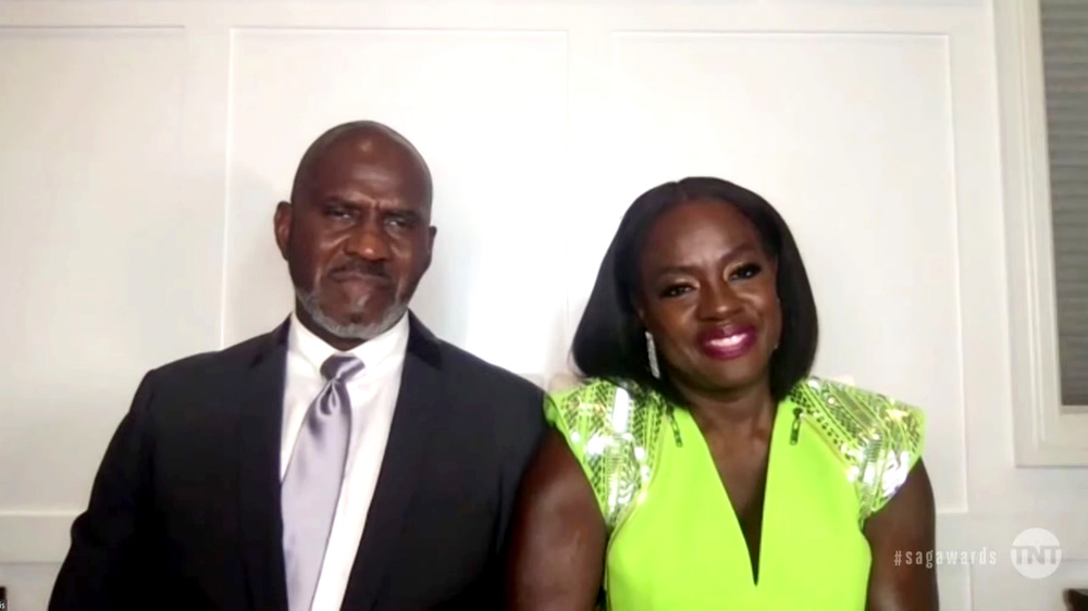 Viola Davis and husband at SAGs 2021