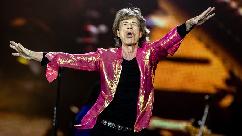 Mick Jagger performing with The Rolling Stones