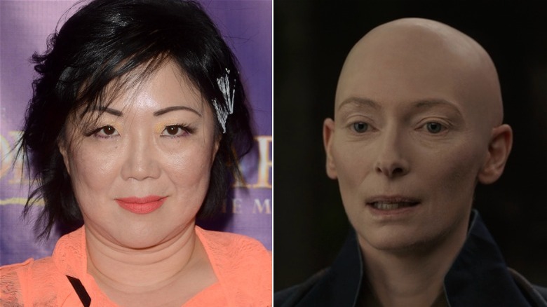 Split image of Margaret Cho and Tilda Swinton