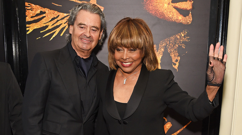 Tina Turner and Erwin Bach posing